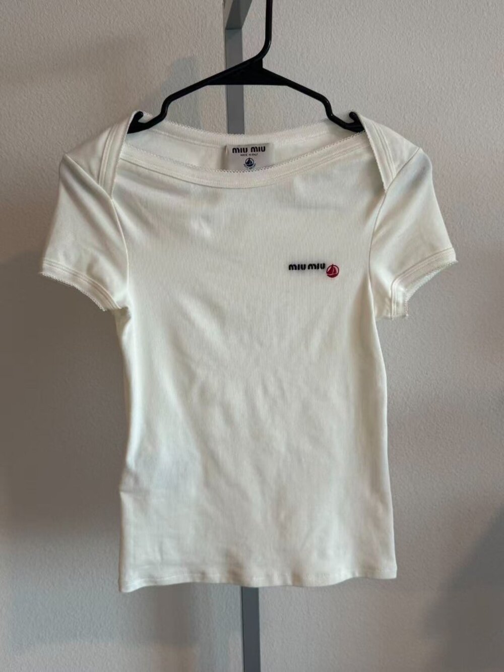 Miu Miu stretch jersey slim T-shirt